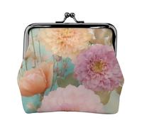 Peony Flowers Blossom Print Versatile Coin Purse Exquisite Mini Wallet Cute Change Pouch for Any Occasion