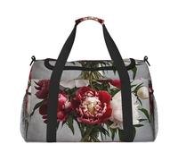 Peony Flowers Blossom Print Weekender Bag,Gym Bag with,Carry On Luggage Overnight Weekend Bag