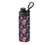 Peony Flowers Print Stainless Steel Thermos Bottle with Handle,Sports Bottle,Suitable for Cycling,Fitness
