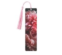 Peony Flowers Printed Metal Bookmarks M - Pink Lightweight Aluminium Book Marker for Books, Journals & Gifts, Ideal Book Lovers, Holiday Decor & Crafts
