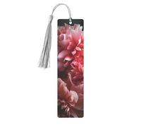 Peony Flowers Printed Metal Bookmarks S - Gray Lightweight Aluminium Book Marker for Books, Journals & Gifts, Ideal Book Lovers, Holiday Decor & Crafts