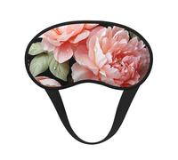 Peony Flowers Rose Sleep Mask for Side Sleeper, Blackout Eye Mask for Women Men, Zero Pressure Sleeping Masks Soft Breathable Eye Cover Comfortable Blindfold Eyeshade for Night Sleep