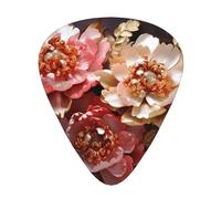 peony of gold Guitar picks in thin, medium, and thick sizes, 12-piece set, suitable for electric guitar and various instruments