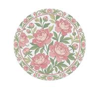 Peony Pink Flower Bloom Round Metal Tin Sign