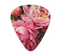 Peony print Celluloid Guitar Plectrums for Acoustic Guitar Bass,Guitar Picks with Organizer Box