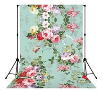 Peony Printed Photography Drape, Foldable Polyester Background, Easy Hang Rod Pocket Studio Prop
