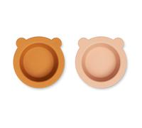 Peony Silicone Non-Slip Bowls - Set of 2 Pink