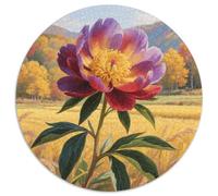 Peony Wholesome 1000-Piece Round Puzzle with, Ideal for Drawing Room Displays And Leisure Time 1000pcs (67.5x67.5cm)