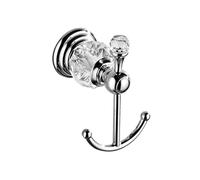 PEONYBATH Chrome Bathroom Robe Hooks,Towel Hook Silver Crystal Bathroom Hardware
