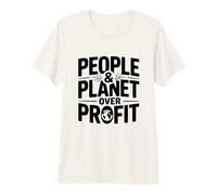 People and Planet Over Profit Eco-Friendly Statement Premium T-Shirt