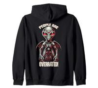 People Are Overrated Dover Demon Mythical Zip Hoodie