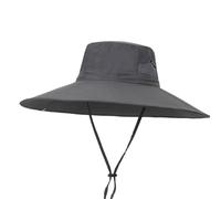 People Big Head Around Thin Hat Men Summer Outdoor Large Number More Than 60CM Visor Hat Women Around Hat (Grey, One Size)