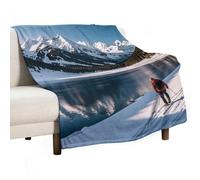 People Cross Lakes Blanket, Soft Flannel Fleece Blankets Quick-Dry, Lightweight Throw Blanket for Couch, Bed, Office & Travel, Ideal Gift for Family & Friends, 50"x60"