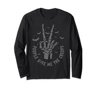 People Give Me The Creeps Funny Halloween Introvert Long Sleeve T-Shirt