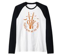 People Give Me The Creeps Funny Halloween Introvert Raglan Baseball Tee