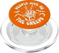 People Give Me The Creeps Funny Skeleton Halloween PopSockets PopGrip for MagSafe
