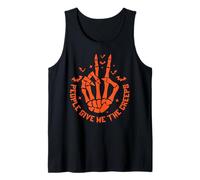 People Give Me The Creeps Funny Skeleton Halloween Tank Top