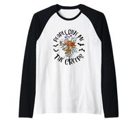 People Give Me The Creeps Halloween Skeleton Skulls Party Raglan Baseball Tee