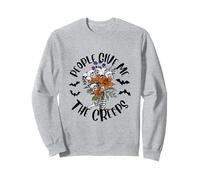 People Give Me The Creeps Halloween Skeleton Skulls Party Sweatshirt