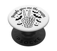 People Give Me The Creeps Skeleton PopSockets Adhesive PopGrip