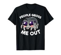 People Gross Me Out Pet Spooder Arachnid Jumping Spider T-Shirt