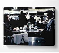 People Heat Al Pacino Robert De Niro Face Off Canvas Print Wall Art - Canvas Art Double XL 40 x 56 Inches