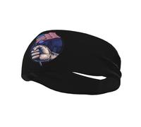 People Holding American Flags in The City Center Headbands Men Women Non Slip Wicking Sports Sweatband for Gym Basketball Yoga Hairbands