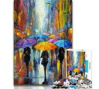 People in The Rain Puzzles 1000 Pieces for Adults,Challenging Game And Family Play for Is Ideal As A Gift for The Whole Family 75x50cm
