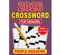 People Magazine 2026 Crossword For Seniors With Solutions: large print easy medium and hard puzzles
