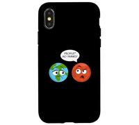 People No Thanks Funny Planets Earth And Mars Comic Case for iPhone X/XS