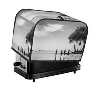 People on the Beach Toaster Cover 2 Slice, Waterproof Bread Machine Covers with Pockets Universal Size Kitchen Small Appliance Cover with Handle, Dust and Fingerprint Protection