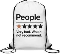 People One Star Rating Very Bad Would Not Recommend Gym Sack Casual Drawstring Bag White