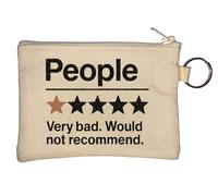 People One Star Rating Very Bad Would Not Recommend Key Chain Coin Purse Beige