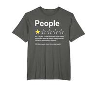 People One Star Rating Would Not Recommend Funny Introverts T-Shirt