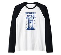 People Over Profit Anti Capitalism Raglan Baseball Tee