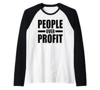 People Over Profit Socialism Over Capitalism Raglan Baseball Tee