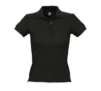 People Pique Short-Sleeved Polo Shirt SOL'S Black XXL
