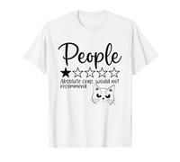 People Review Cat Introverts Stay Home Socially Awkward T-Shirt