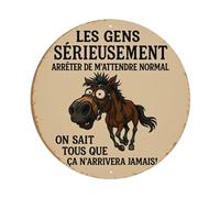 People Seriously Stop Waiting For Me Normally We All Know That Will Never Happen Round Tin Sign Vintage Metal Sign Home Bar Garden Wall Decor Metal Poster 8x8 Inch