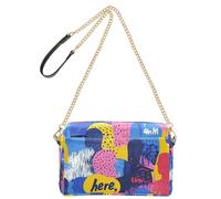 People Silhouette Art Street Crossbody Bags For Women Vegan Leather Womens Cross Body Purse Bags Zip Lady Shoulder Handbags