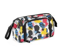 People Silhouette Art Street Pencil poucheses Large Capacity Special Pencil Case with Compartment Pencil Cases for Adults for Man High School Supplies