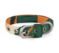People Silhouette Pet Collar Oxford Adjustable Safety Dog Collars Cute Outdoor Training Pet Collars Easy Clean Floral Print Puppy Collar for City Pet Owners