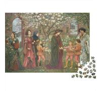 People Stood in Front of A Tree Full of Flowers. Jigsaw Puzzles. 38x26cm/1000pcs Whimsical Challenge Toy for Educational Games Gifts