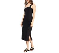 People Tree Women's Priti Cross Back Dress in Black, GOTS Certified Organic Cotton, Size 14