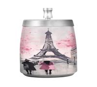 People Walking Behind Eiffel Tower Cigarette Butt Can, Cigarette Butt Disposal Portable, Pretty Ashtray Women