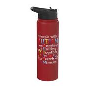 People with Autism are Angels Puzzle Accept Autism Awareness Stainless Steel Insulated Water Bottle