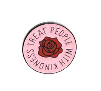 People With Kindness Treat Brooch Pins Cartoon Enamel Pin Cute Metal Badges Learning for Girl, 1 Piece, Alloy Steel, no gemstone