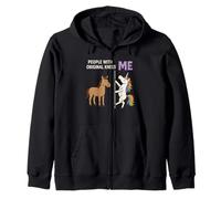 People With Original Knees And Me Unicorn Horse Zip Hoodie