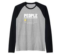 People Would Not Recommend 1 Star Rating Misanthrope Raglan Baseball Tee