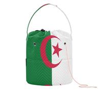 Peoples Democratic Republic Algeria Flag Crochet Yarn Bag Crochet Storage Bag with Holes Storage Bags for Crochet Tools Craft Storage